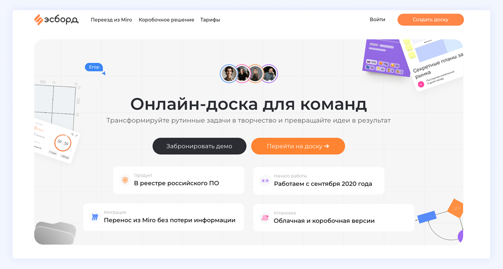 Как Эсборд работает в WEEEK Эсборд аналог Miro