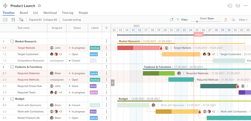 project calendar plan in GanttPro project calendar plan in GanttPro